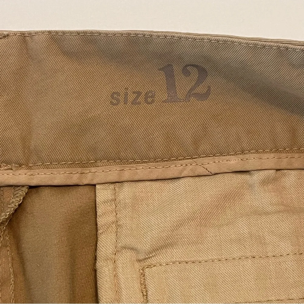 J.Crew Woman’s Andie Classic Khaki Chino Cotton Stretch Casual Pants size 12 NEW